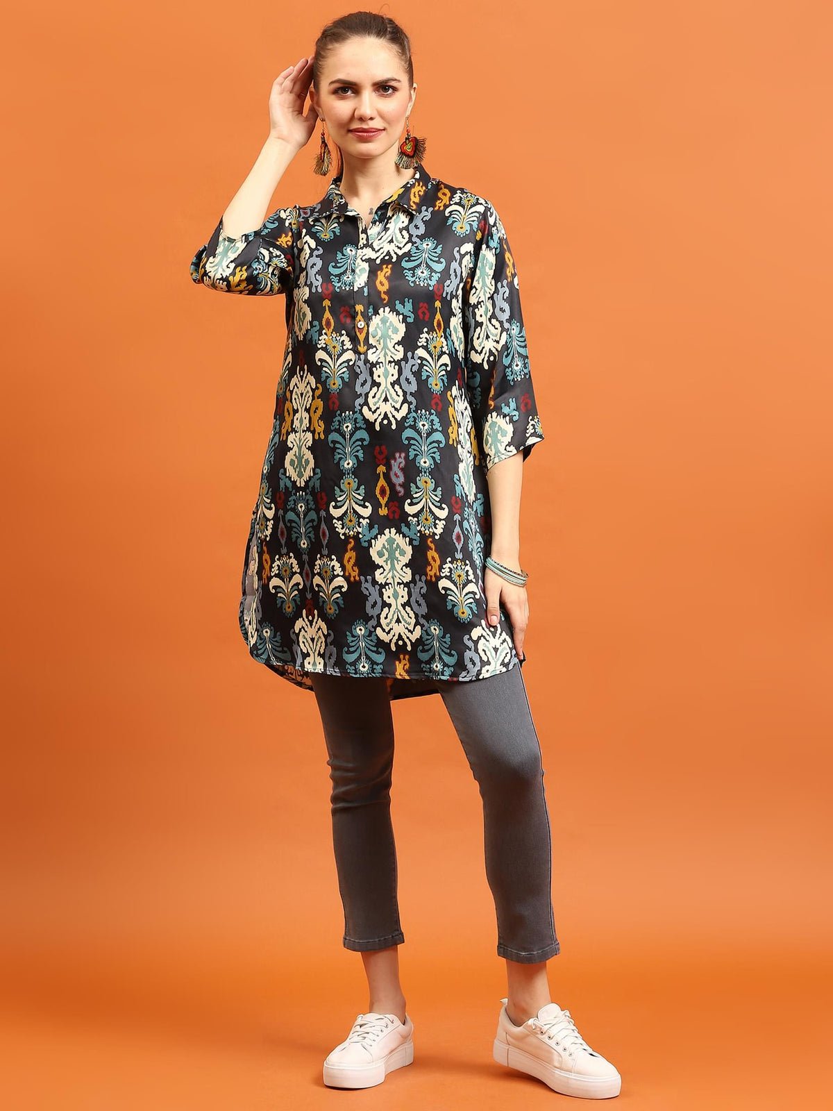 Multicolor Aztec Printed Kurti