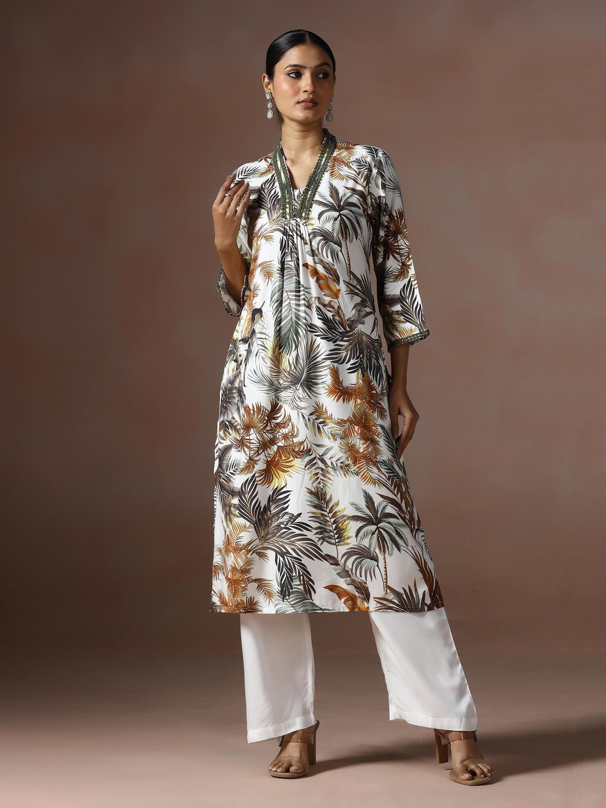 Liva Multicolor Printed Kurta With Comfort Pant (Style 25493)